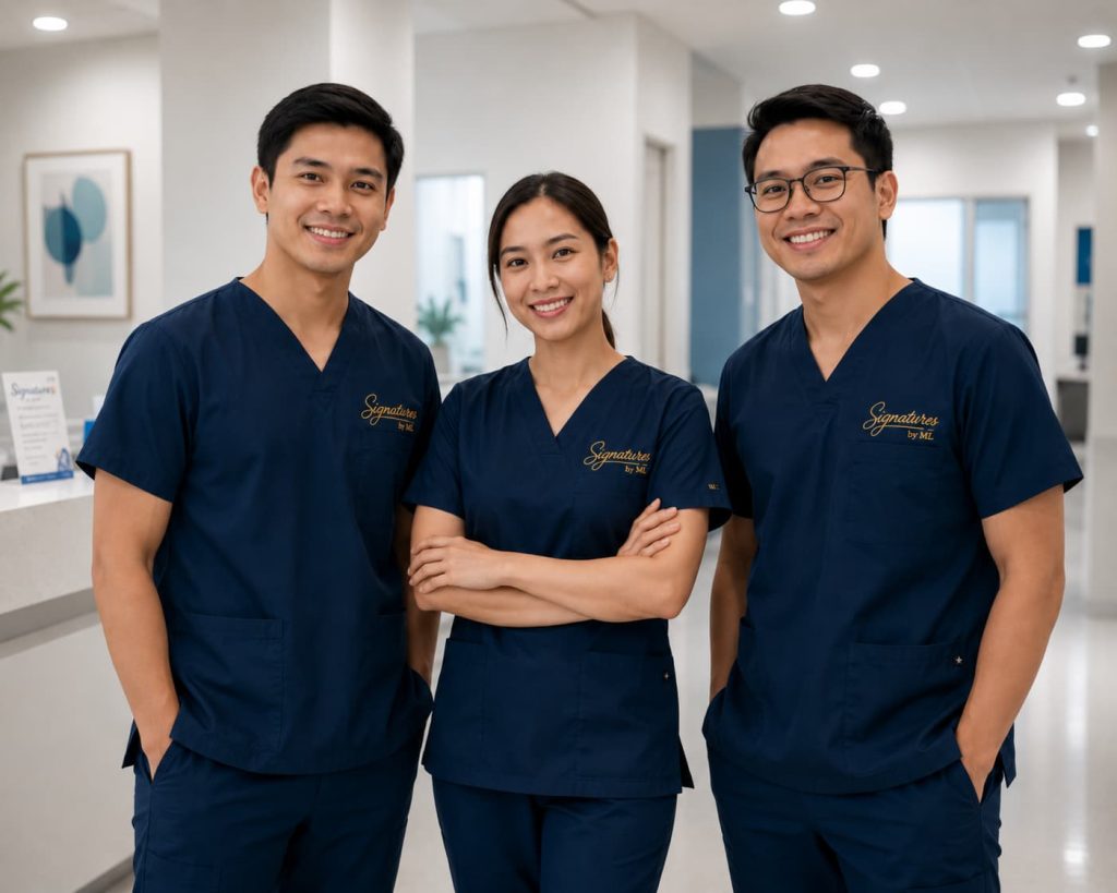 Embroidered medical scrubs and lab coats for Manhattan healthcare professionals